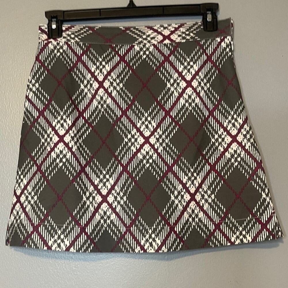 Gordon Cooper Golf 4 Athletic Skort Tennis Skirt Plaid Size Zip Gray Pickleball